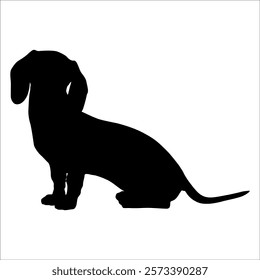 Black Animal Dog Silhouettes Vector illustration