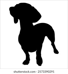 Black Animal Dog Silhouettes Vector illustration