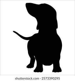 Black Animal Dog Silhouettes Vector illustration