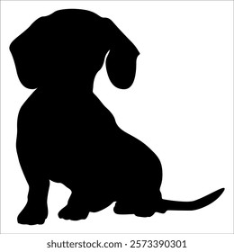 Black Animal Dog Silhouettes Vector illustration