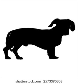 Black Animal Dog Silhouettes Vector illustration