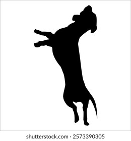 Black Animal Dog Silhouettes Vector illustration