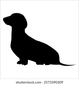 Black Animal Dog Silhouettes Vector illustration