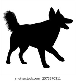 Black Animal Dog Silhouettes Vector illustration