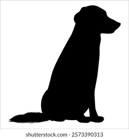 Black Animal Dog Silhouettes Vector illustration