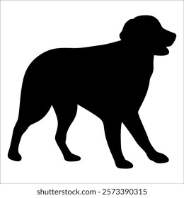 Black Animal Dog Silhouettes Vector illustration