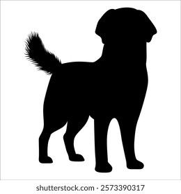 Black Animal Dog Silhouettes Vector illustration