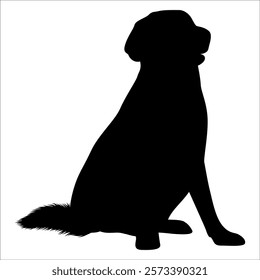 Black Animal Dog Silhouettes Vector illustration