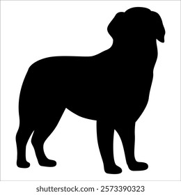 Black Animal Dog Silhouettes Vector illustration