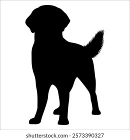 Black Animal Dog Silhouettes Vector illustration