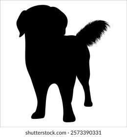 Black Animal Dog Silhouettes Vector illustration