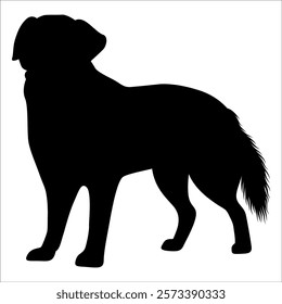 Black Animal Dog Silhouettes Vector illustration