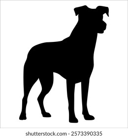 Black Animal Dog Silhouettes Vector illustration