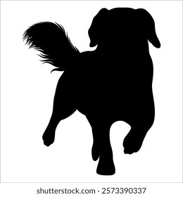 Black Animal Dog Silhouettes Vector illustration