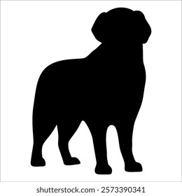 Black Animal Dog Silhouettes Vector illustration