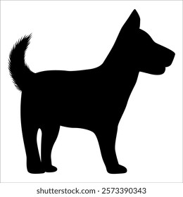 Black Animal Dog Silhouettes Vector illustration