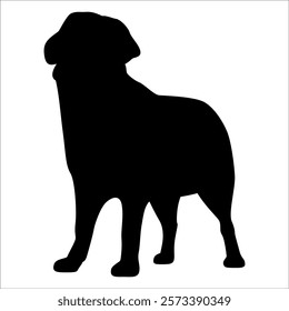 Black Animal Dog Silhouettes Vector illustration