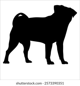 Black Animal Dog Silhouettes Vector illustration