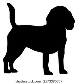 Black Animal Dog Silhouettes Vector illustration