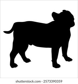 Black Animal Dog Silhouettes Vector illustration