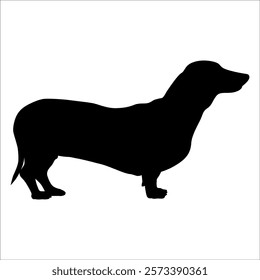 Black Animal Dog Silhouettes Vector illustration