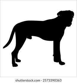 Black Animal Dog Silhouettes Vector illustration