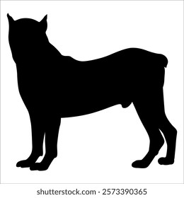 Black Animal Dog Silhouettes Vector illustration