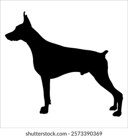 Black Animal Dog Silhouettes Vector illustration