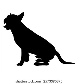 Black Animal Dog Silhouettes Vector illustration