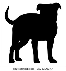 Black Animal Dog Silhouettes Vector illustration