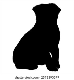 Black Animal Dog Silhouettes Vector illustration