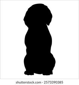 Black Animal Dog Silhouettes Vector illustration