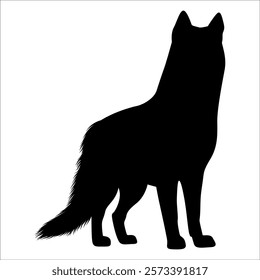 Black Animal Dog Silhouettes Vector illustration