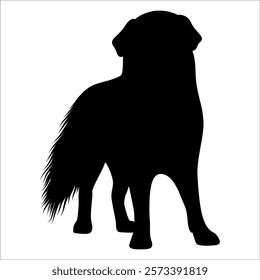 Black Animal Dog Silhouettes Vector illustration