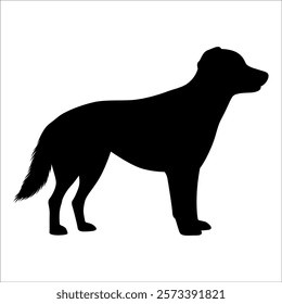 Black Animal Dog Silhouettes Vector illustration