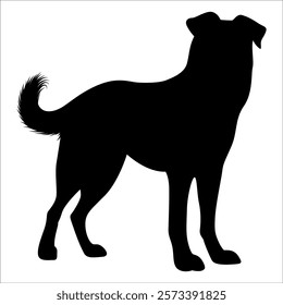 Black Animal Dog Silhouettes Vector illustration