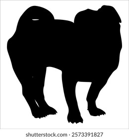 Black Animal Dog Silhouettes Vector illustration