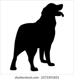 Black Animal Dog Silhouettes Vector illustration