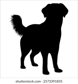 Black Animal Dog Silhouettes Vector illustration