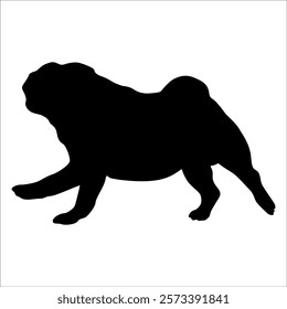 Black Animal Dog Silhouettes Vector illustration