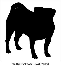 Black Animal Dog Silhouettes Vector illustration