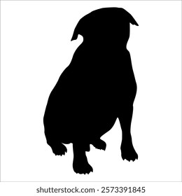 Black Animal Dog Silhouettes Vector illustration