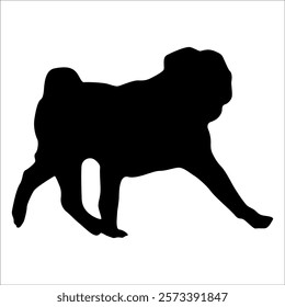 Black Animal Dog Silhouettes Vector illustration