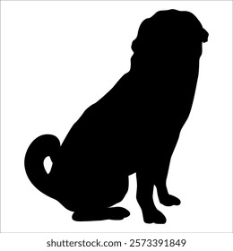 Black Animal Dog Silhouettes Vector illustration