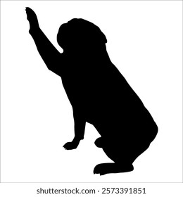 Black Animal Dog Silhouettes Vector illustration