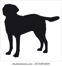 Black Animal Dog Silhouettes Vector illustration