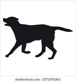 Black Animal Dog Silhouettes Vector illustration