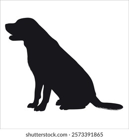 Black Animal Dog Silhouettes Vector illustration