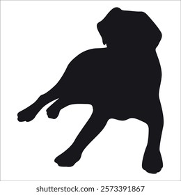 Black Animal Dog Silhouettes Vector illustration