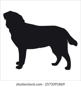 Black Animal Dog Silhouettes Vector illustration